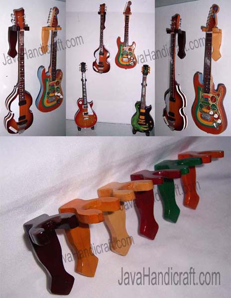 Wooden Wall Hanger for mini guitar